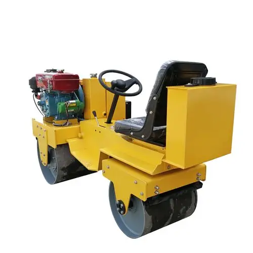 效率稳定双钢轮振动碾 驾驶型路面压路机 坚固抗震