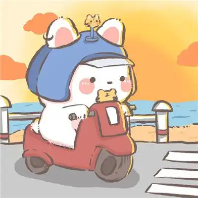 手绘简单好看的卡通情侣头像图片