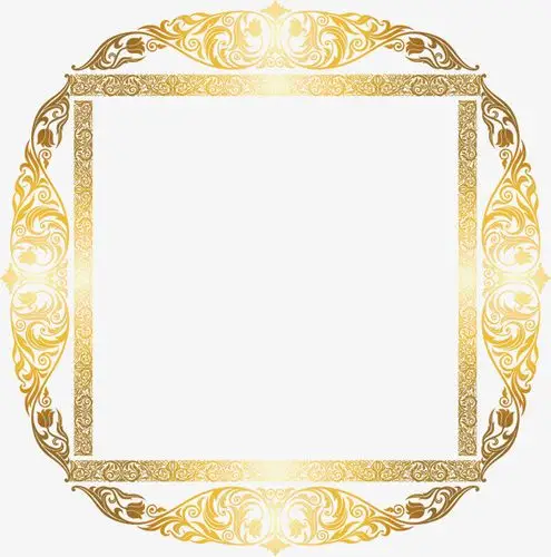 新年吉祥如意金色华丽边框