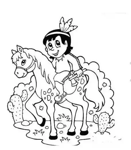 骑马简笔画 骑马简笔画图片