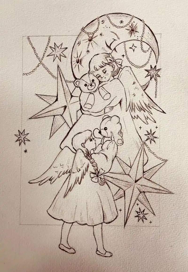 一些线稿画画使我快乐