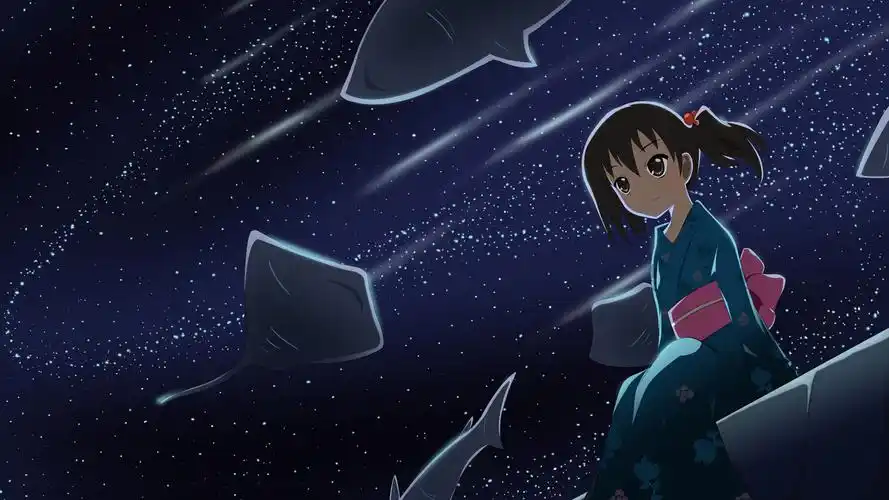 梦幻星空少女桌面壁纸