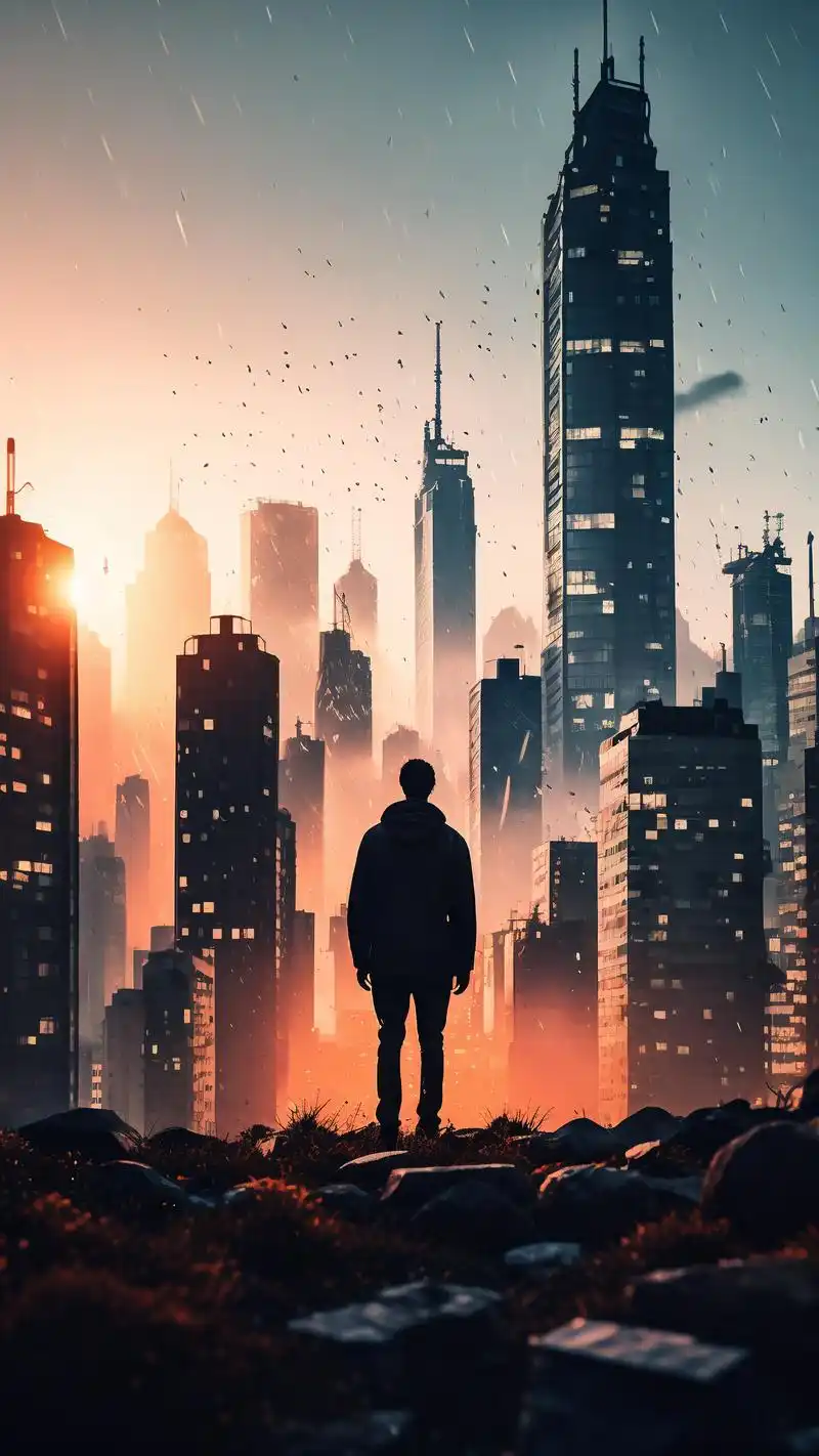 伤感背影壁纸,一个人的孤独时光90