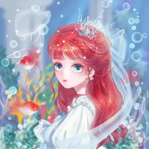 人鱼公主二次元插画动漫头像女