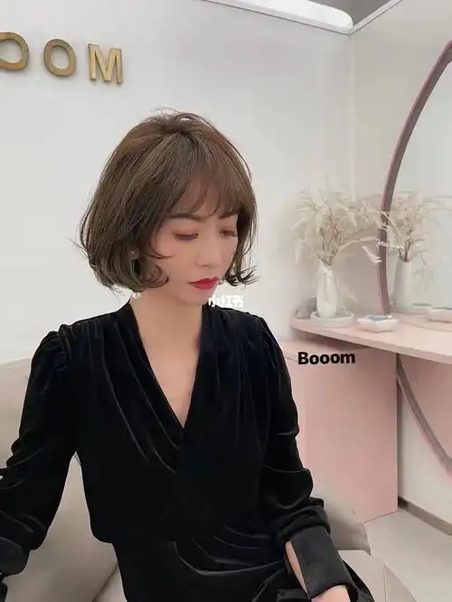 韩式短发气垫烫