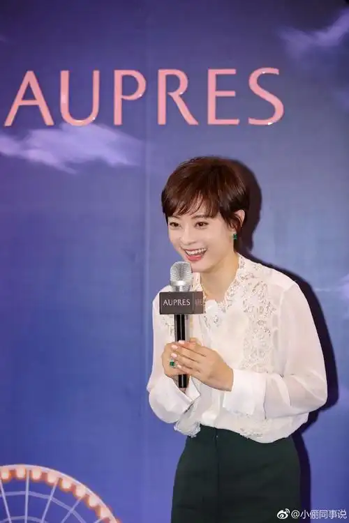 孙俪着半透明蕾丝衬衫出席活动超大绿宝石戒指倍显优雅贵气