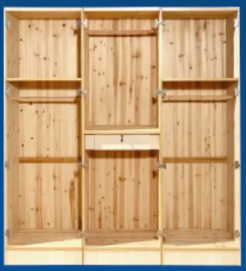 特价全拆装 新款 杉木衣柜 实木/六门衣柜/三组分体/板式衣柜819