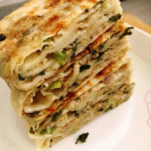 能吃一盘的千层肉饼