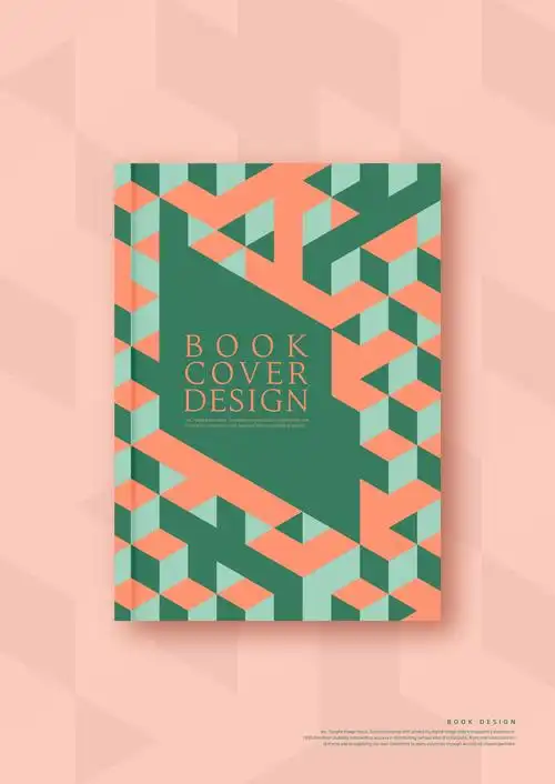 几何图形杂志书籍封面设计psd模板合集