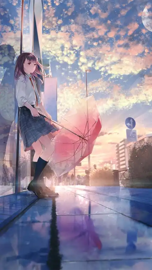 唯美意境动漫美女手机壁纸