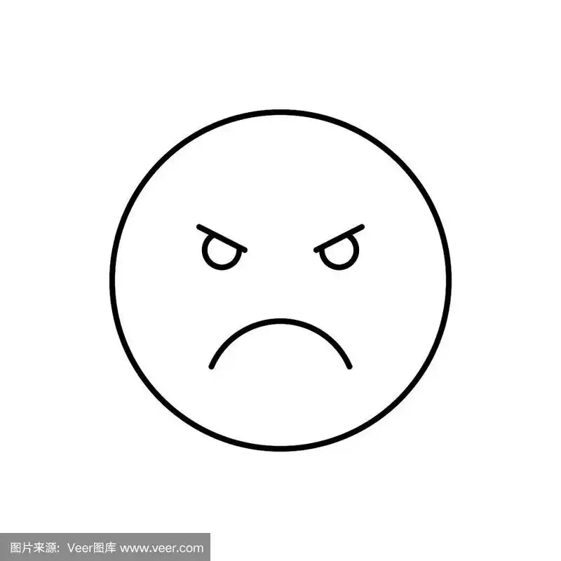 简单的线条,轮廓向量表达的情绪图标,用户界面和用户体验,网站或手机