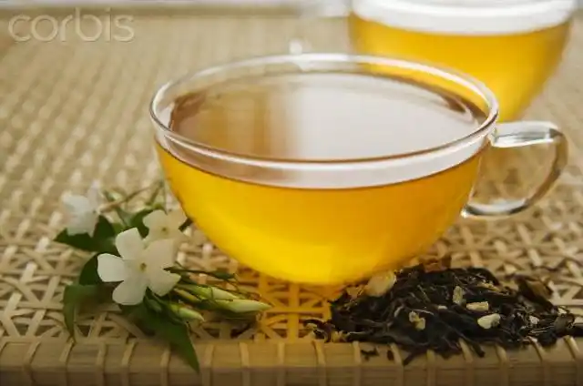 jasmine tea in glass cup