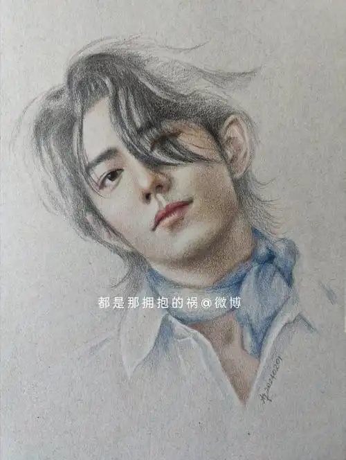 肖战##手绘##我的绘画成长史##彩铅手绘##我画的就是肖战