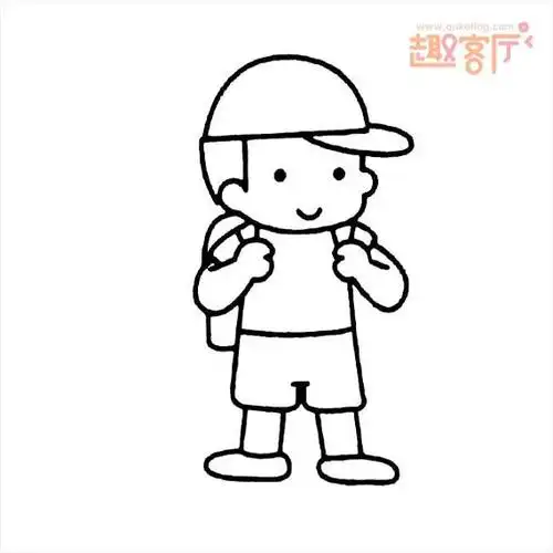 小男孩简笔画图片大全画一个小男孩