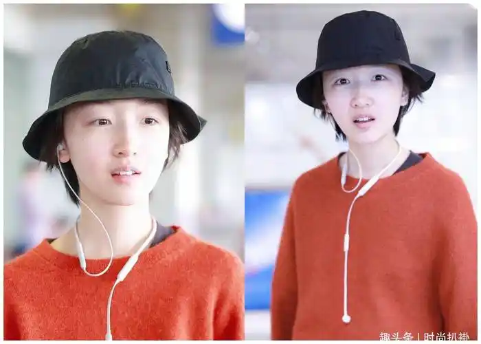 周冬雨才是真素颜女神吧橙色毛衣阔腿裤肌肤嫩滑到吹弹可破