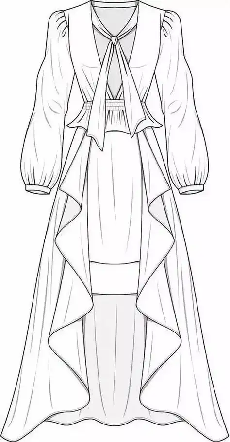 服装设计简笔画服装设计简笔画礼服