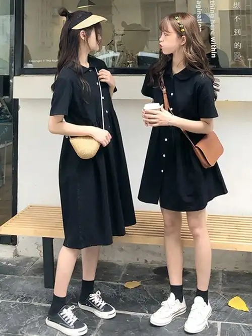 不一样的闺蜜装裙子闺密款姐妹装夏季套装学生寝室服夏装裙复古优惠券