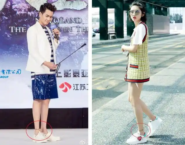 张若昀纹的是"iloveyou婷"(唐艺昕以前名叫唐婷),唐艺昕的纹身是"i