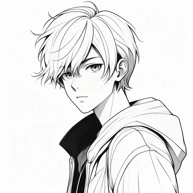 线条画头像男生901578