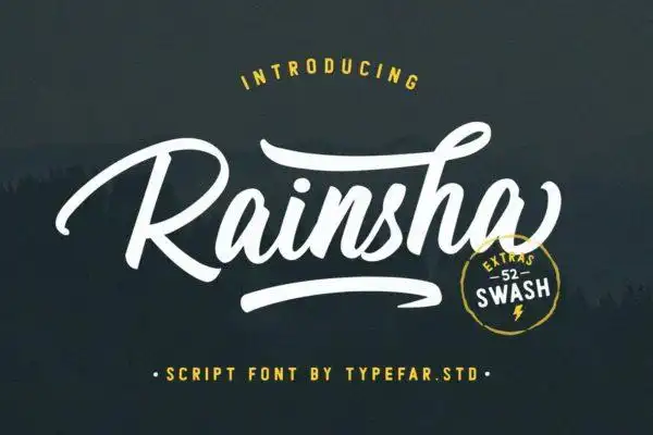 多用途拉丁文风格logo英文字体设计 rainsha