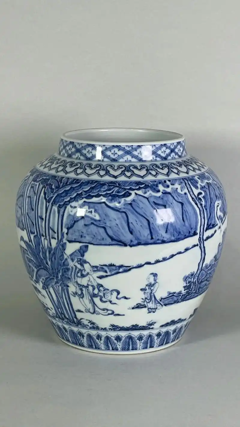 明成化·官窑青花人物罐#娱乐评论大赏 #古玩 #明清瓷器 # - 抖音