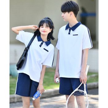 mideelkun校服套装夏季运动服中学生毕业班服学院风高中生夏季初中生