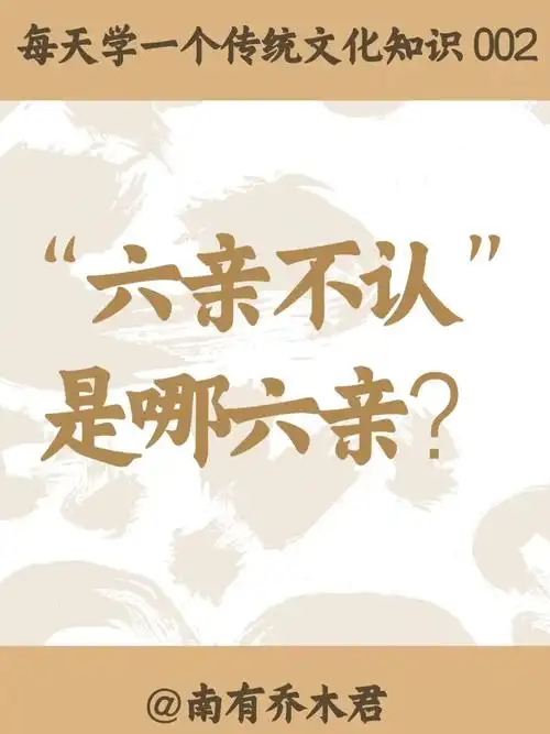 走出六亲不认的步伐是指哪六亲