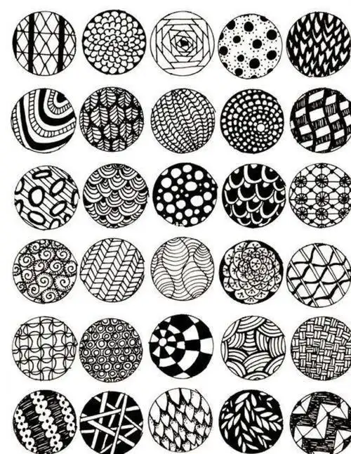 黑白装饰画点线面图案 黑白装饰画点线面图案人物