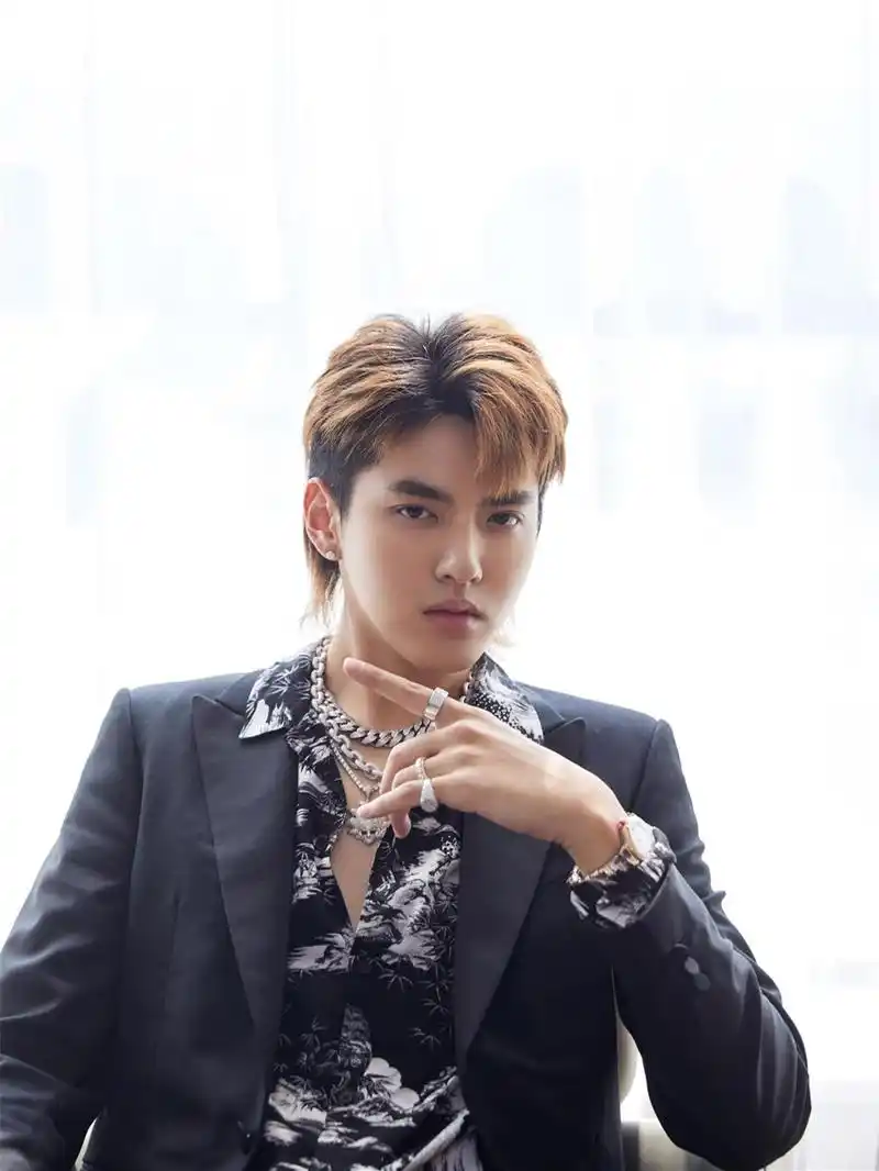 谁还敢说吴亦凡造型丑,一件深v衬衫slay全场!