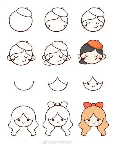 100个简笔画人物简笔画卡通人物可爱