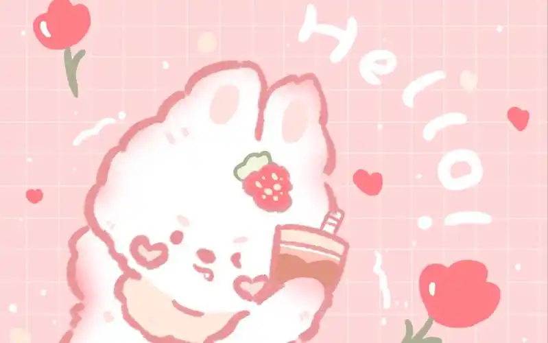 活动作品随便画画04procreate可爱兔兔壁纸