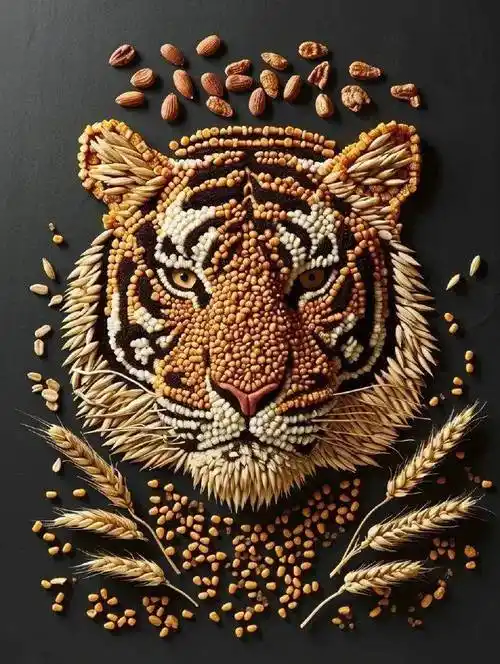 用谷物拼成的十二生肖,太有才了!_种子_图案_是一种