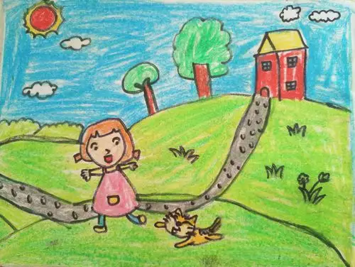 墨竹原创鹿楼小学二年级小朋友们的绘画作品