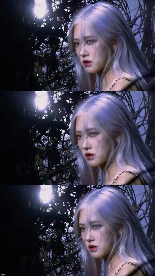 blackpink新歌初舞台##rose蓝发