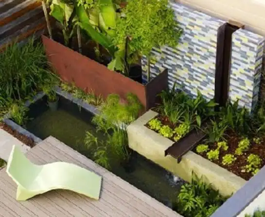 阳台鱼池设计效果图和阳台水池装修效果图