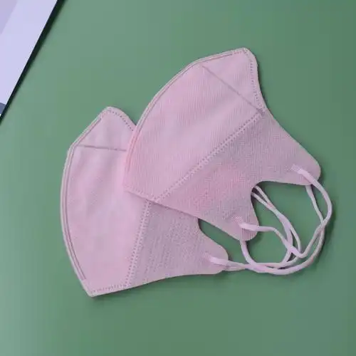 一次性口罩春秋三层四季款透气成人女神玉粉浅粉色50只独立包装