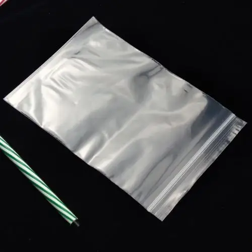 自封封袋20x28cm透明包装袋夹链袋分装塑料袋发票100只夹链自封袋