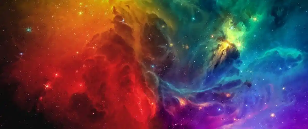 梦幻唯美星系空间恒星宇宙太空景观星云3440x1440壁纸