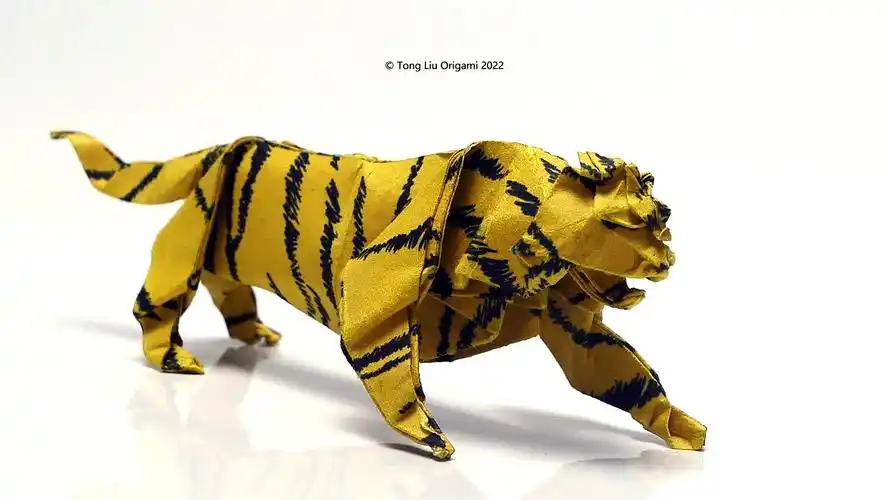 爱我就叠我折纸大师刘通叠纸老虎献给全球老虎日