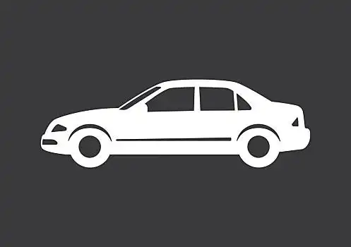 矢量,插画,汽车,黑白