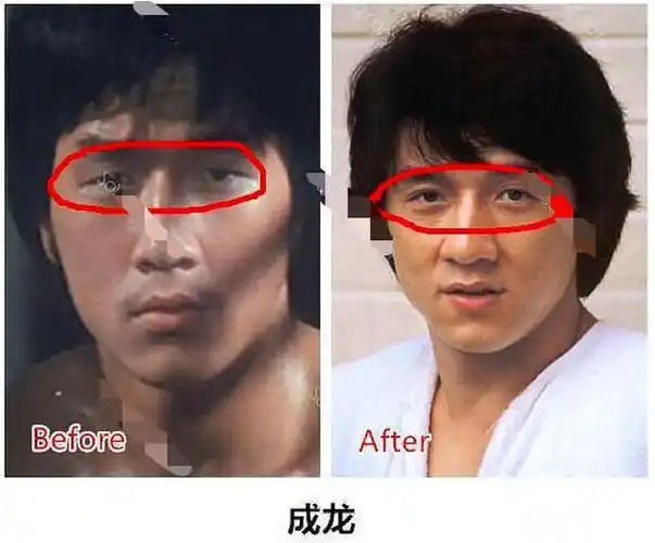 成龙双眼皮是割的吗 疑成龙旧照曝光和现在判若两人?