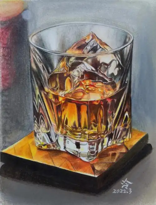 彩铅一杯冰可乐