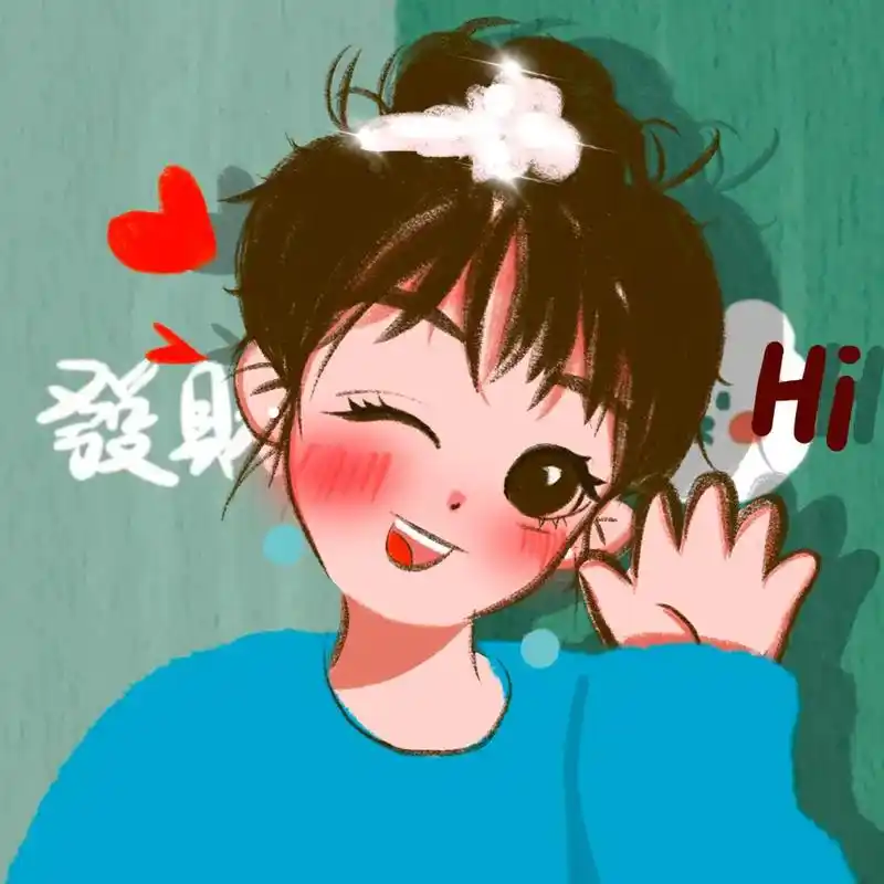 手绘头像 #人物插画 #手绘卡通头像 #个性头像设计 #女 - 抖音