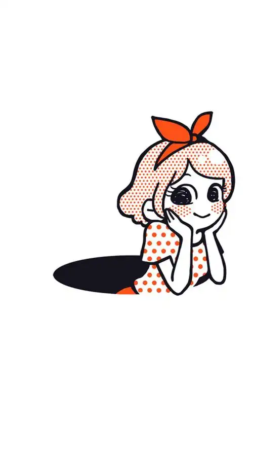 动漫手绘个性创意萌宠人物卡通唯美清新q图版本简约时尚布艺原创卡通