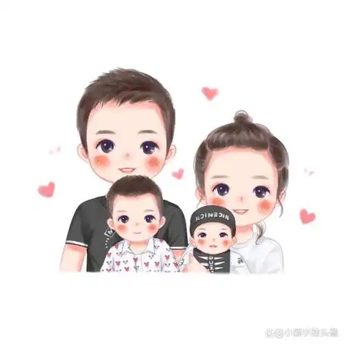 后台有不少粉丝朋友留言表示希望有专属于一家四口家庭的系列头像