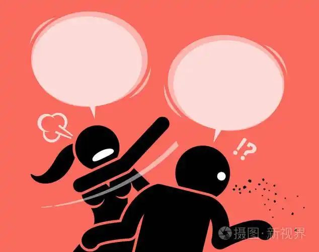 愤怒的女人打人耳光为如此的粗鲁和侮辱