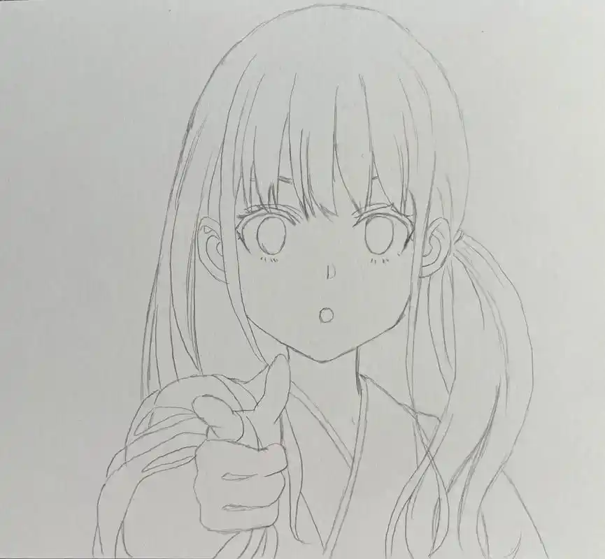 少说多做#手绘 #临摹 #二次元 #动漫 #泷奈#7月新番 - 抖音