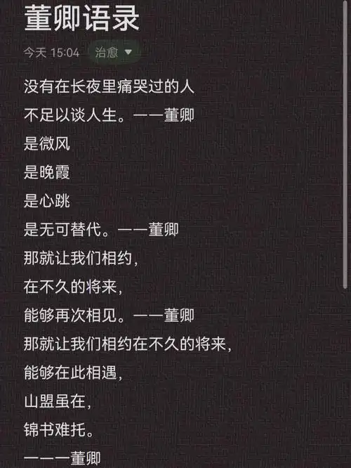 才女董卿治愈语录