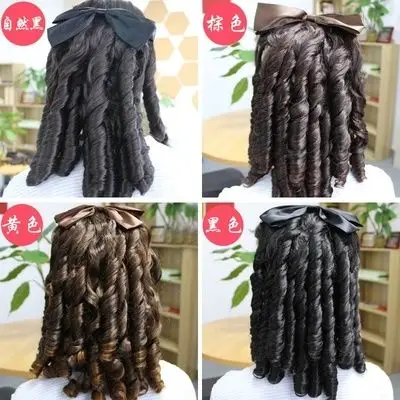 民国上海造型配发型旗袍卷发复古卷女古装的假发古老片穿风发油条