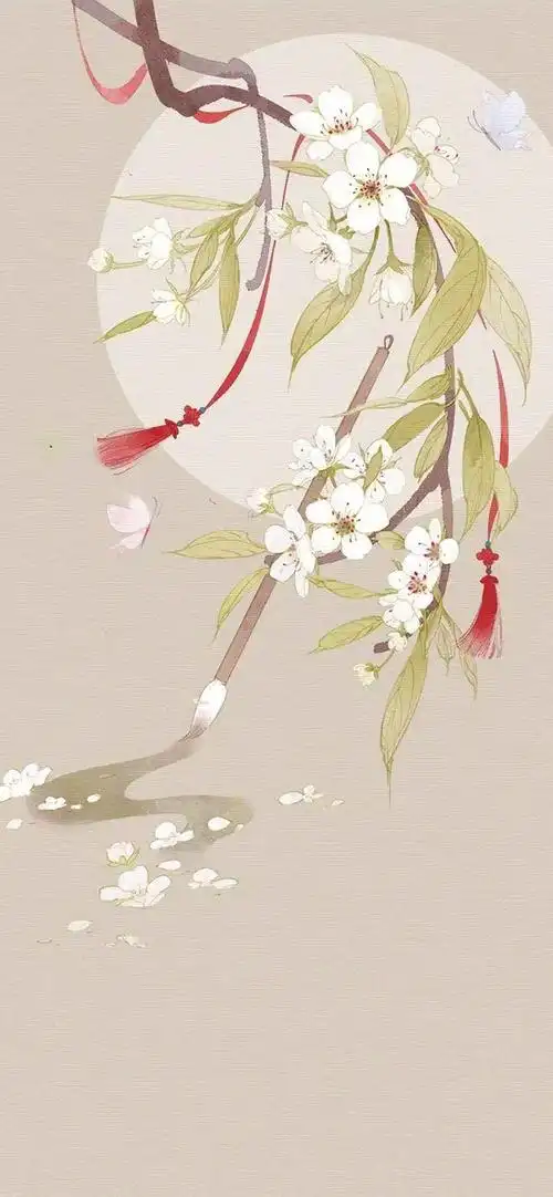 壁纸@古风插画壁纸,唯美风雅